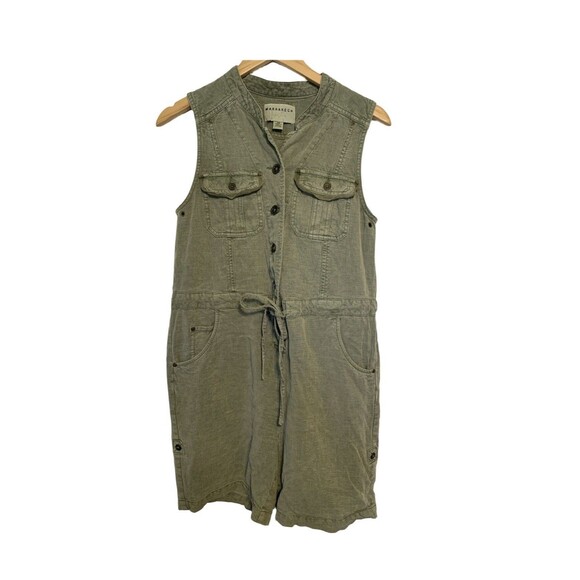 Marrakech Anthropology Green Baggy Sleeveless Multi Pocket Utility Romper XS - Picture 1 of 9
